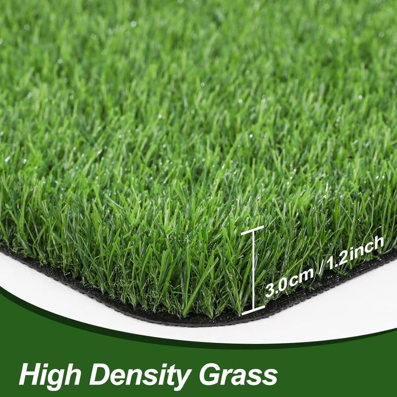 LINLA Artificial Grass Door Mat，42x35 Inches Outdoor Rug Synthetic Fake Dog Grass Mat Turf Waterproof Durable Doormat for Indoor Entryway, Outside Patio, Lawn, Garden - Image 4